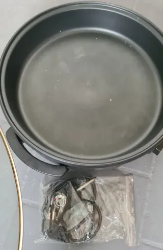 Sartén Eléctrica con Tapa de Cristal