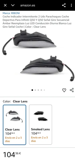 2 Intermitentes Led  para el Infiniti Q