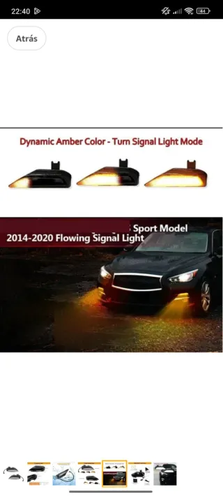 2 Intermitentes Led  para el Infiniti Q