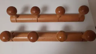 2 Perchas Madera Pino