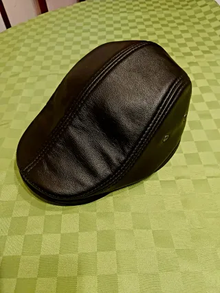 Cappello uomo pelle golf nero taglia 57