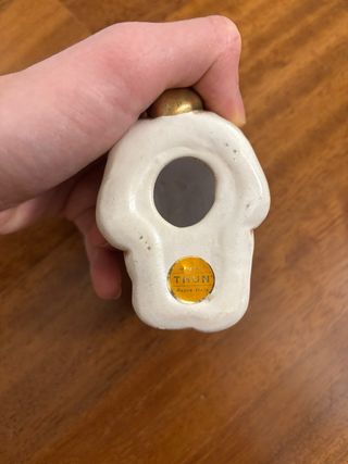 Coniglietto Thun ceramica bianco oro