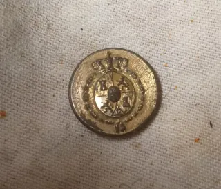 Botón militar español antiguo