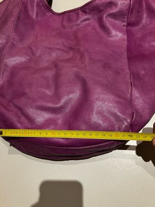 Bolso piel morado/bugambilla