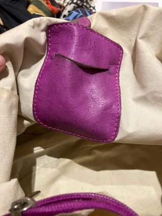 Bolso piel morado/bugambilla