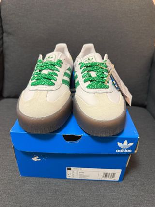 Adidas Sambae W Verde/Blanco. Talla 38 2/3.