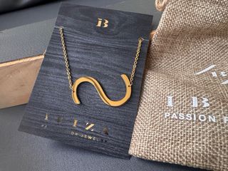 Collar inicial S IBIZA chapado en oro