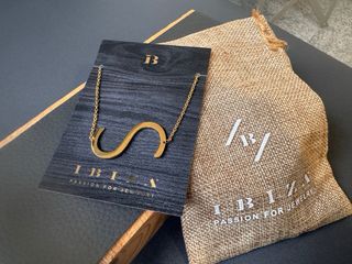 Collar inicial S IBIZA chapado en oro