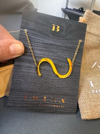 Collar inicial S IBIZA chapado en oro