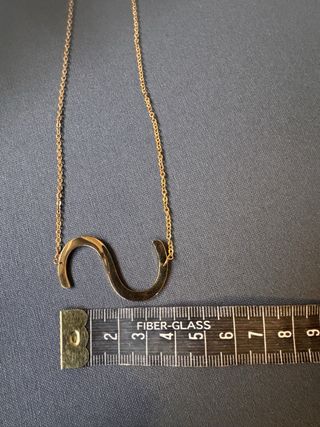 Collar inicial S IBIZA chapado en oro