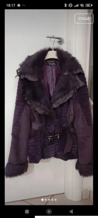 Pellicciotto donna viola