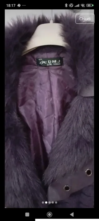 Pellicciotto donna viola