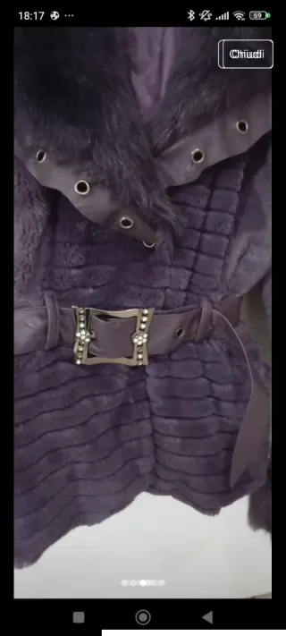 Pellicciotto donna viola