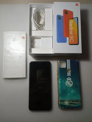 Xiaomi Redmi 9C Blu/Arancione + Accessori