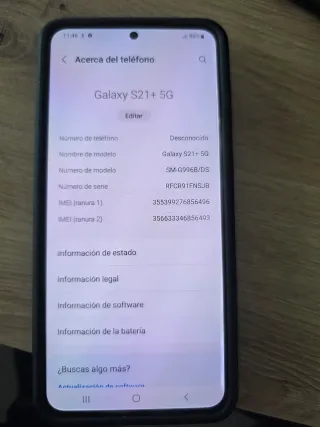 Samsung S21 5G 256GB Nero con custodia doppia SIM