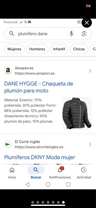 Chaqueta de Plumon de Dane Hygge de mujer