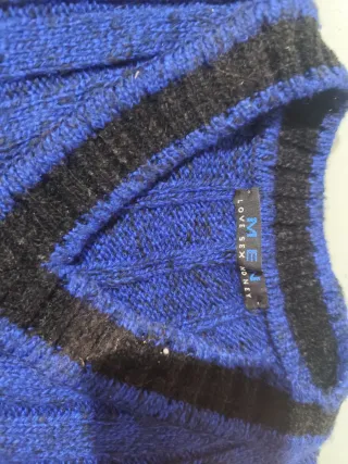 Maglione uomo blu e nero