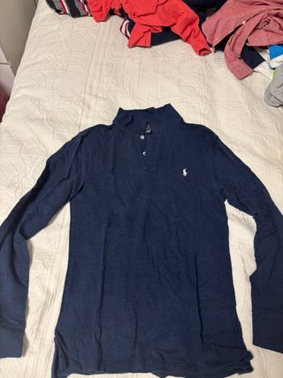 Polo Ralph Lauren Manga Larga Azul