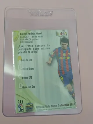 Carta Leo Messi Mundicromo 2010/2011