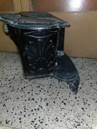 Cocina Estufa Antigua Hierro Negra