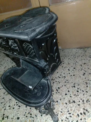 Cocina Estufa Antigua Hierro Negra