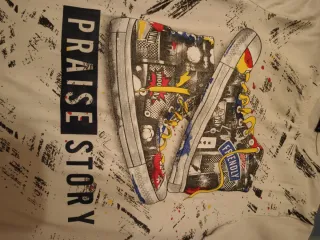 Maglietta ragazzo cotone fantasia sneaker