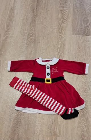 Vestido Papa Noel 3-6 meses
