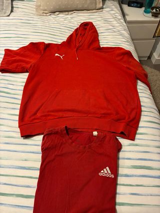 sudadera Puma Talla L y camiseta Adidas talla S