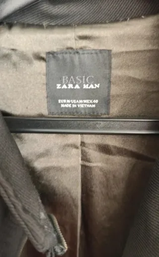 Chaqueta Zara Hombre Negra