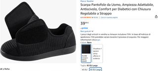 Pantofole calde suola gomma taglia 45