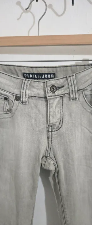 Pantalón vaquero skinny gris mujer talla 36