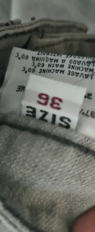 Pantalón vaquero skinny gris mujer talla 36