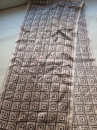 Foulard Seda Natural Beige y Marrón