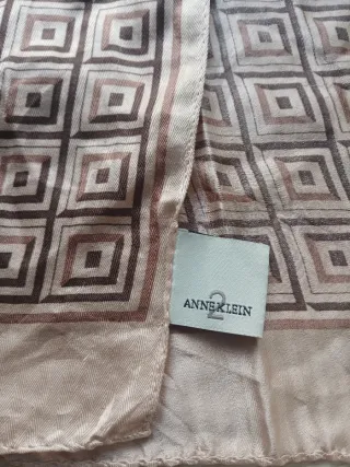 Foulard Seda Natural Beige y Marrón