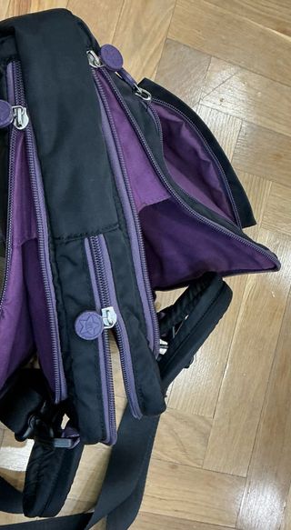 Bolso bandolera Salvador Bachiller negro/morado