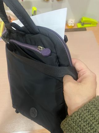 Bolso bandolera Salvador Bachiller negro/morado