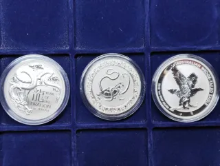 Pack 3 Monedas Plata 1oz 999
