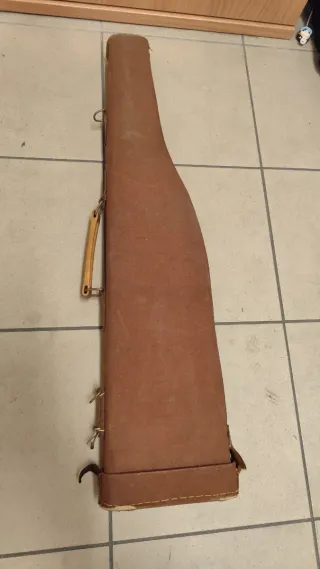 Custodia fucile in cuoio anni '40