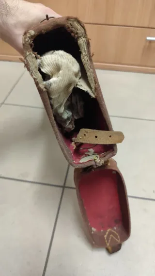 Custodia fucile in cuoio anni '40