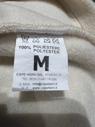 Felpa panna collo alto zip taglia M