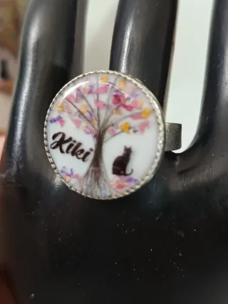 Anillo pelo mascota, árbol de la vida.