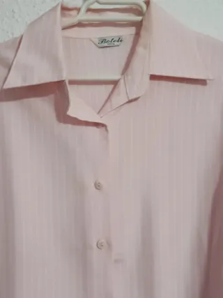 Camisa rosa rayas entallada Bolele XXL