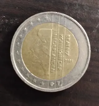 Moneda 2 Euros 2001 Países Bajos