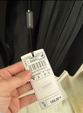 Chaqueta Síntesis Talla 50 Negra