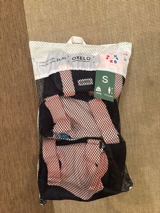 Protecciones Oxelo rodillas, codos y muñecas rosa