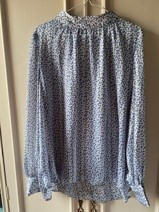 Blusa Margarita Azul y Blanca