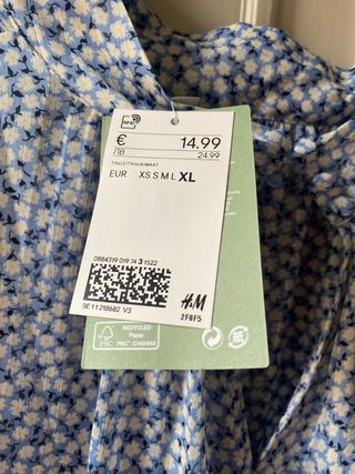 Blusa Margarita Azul y Blanca