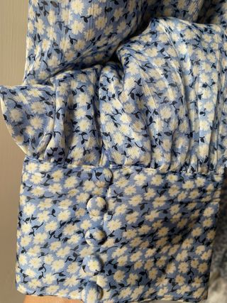 Blusa Margarita Azul y Blanca