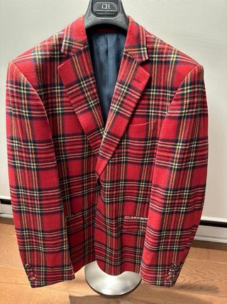 Americana Charles Tyrwhitt cuadros roja