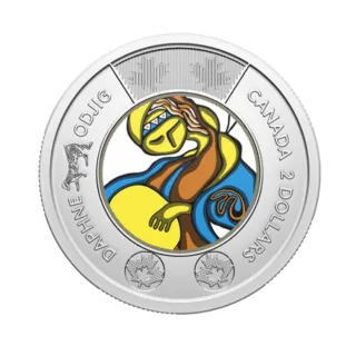 Moneda 2 dólares Canadá 2025 Daphne Odjig color SC